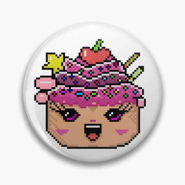Item preview, Kawaii Cupcake with Cherry and Star Pixel Art designed and sold by RetroRlx.