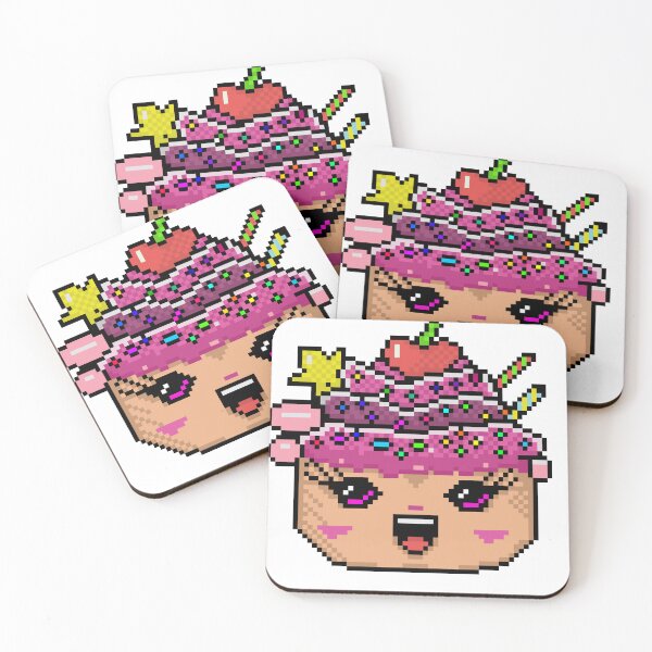 Item preview, Kawaii Cupcake with Cherry and Star Pixel Art designed and sold by RetroRlx.