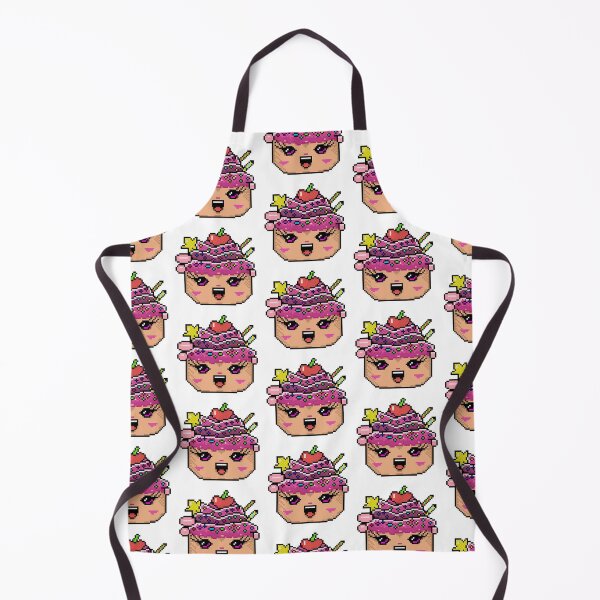 Item preview, Kawaii Cupcake with Cherry and Star Pixel Art designed and sold by RetroRlx.