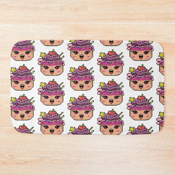 Item preview, Kawaii Cupcake with Cherry and Star Pixel Art designed and sold by RetroRlx.