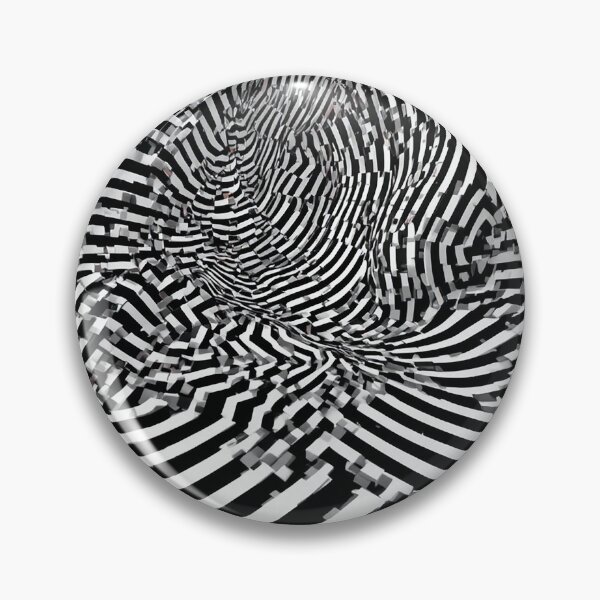 Artikelvorschau, Hypnotic Optical Illusion Geometric Line Art – Black & White 3D Op Art Pattern Design entworfen und verkauft von PixPixari.