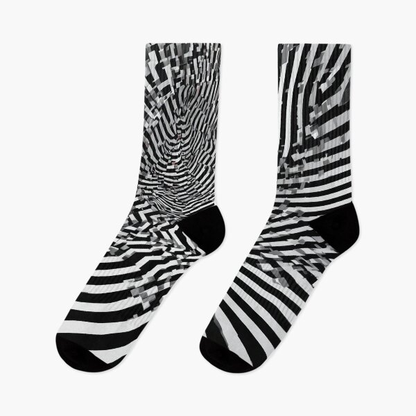 Item preview, Hypnotic Optical Illusion Geometric Line Art – Black & White 3D Op Art Pattern Design designed and sold by PixPixari.