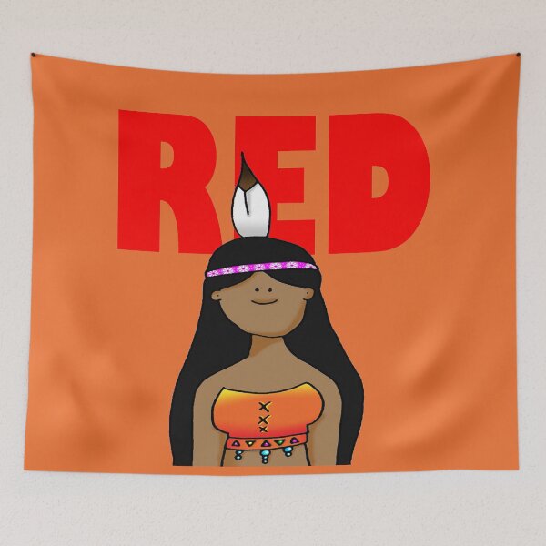 Item preview, native american girl red designed and sold by JasonTrivettart.