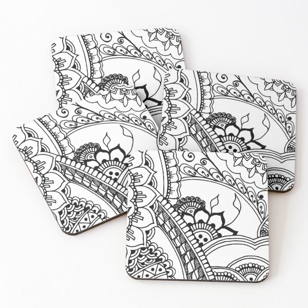 Item preview, Black and White Mehndi Design designed and sold by Mimsartprojects.