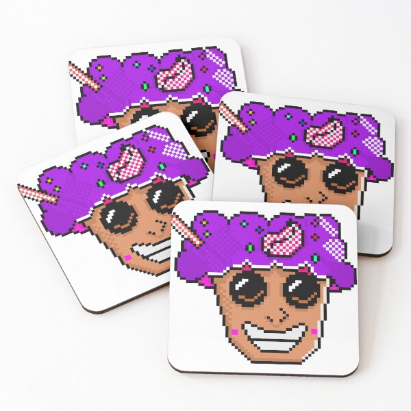 Item preview, Cool Retro Smiling Cupcake with Sunglasses Pixel Art designed and sold by RetroRlx.