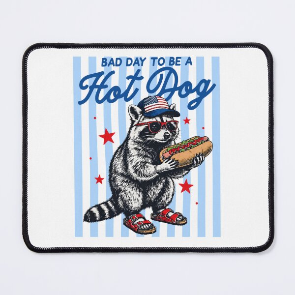 Item preview, Bad Day To Be A Hot Dog Funny Raccoon Patriotic 4th Of July designed and sold by Ali-printshop.