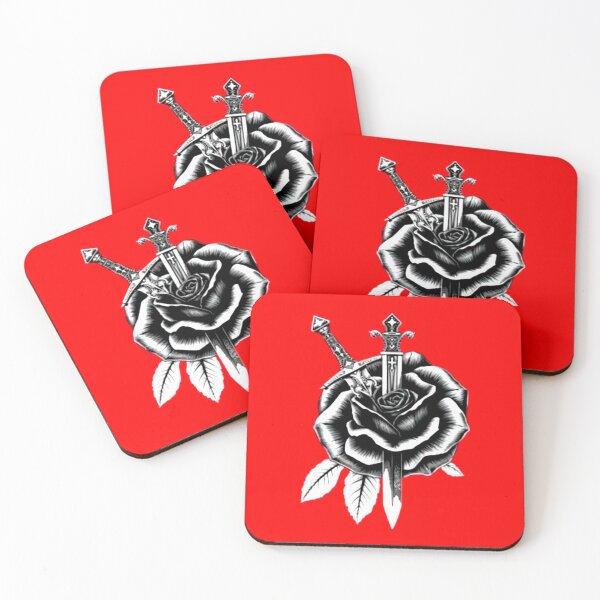 Item preview, ​Gothic Black Rose and Dagger Tattoo Art designed and sold by Polophgg.
