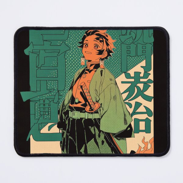 Item preview, Tanjiro Duotone Orange Tang Sumi-e designed and sold by AnimeArsenalPrints.