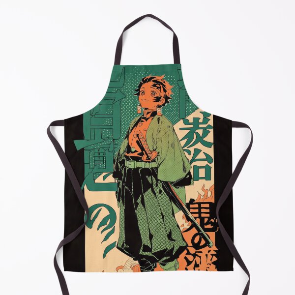 Item preview, Tanjiro Duotone Orange Tang Sumi-e designed and sold by AnimeArsenalPrints.