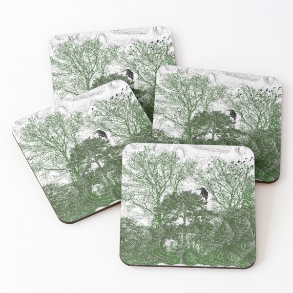 Item preview, Surreal Landscape with trees and Abstract Waves designed and sold by Zenith-Prime.