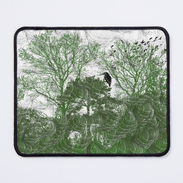 Item preview, Surreal Landscape with trees and Abstract Waves designed and sold by Zenith-Prime.