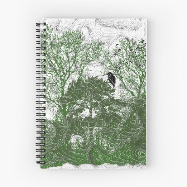 Item preview, Surreal Landscape with trees and Abstract Waves designed and sold by Zenith-Prime.