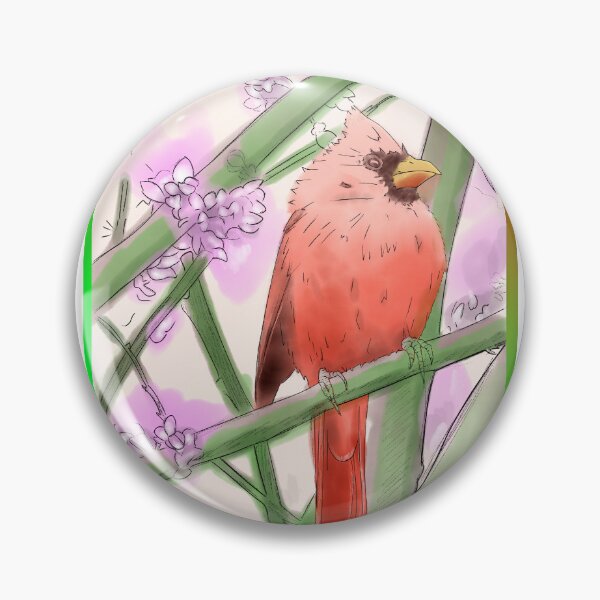 Item preview, Cardinal Among the Lilacs designed and sold by AlcheArtsStudio.