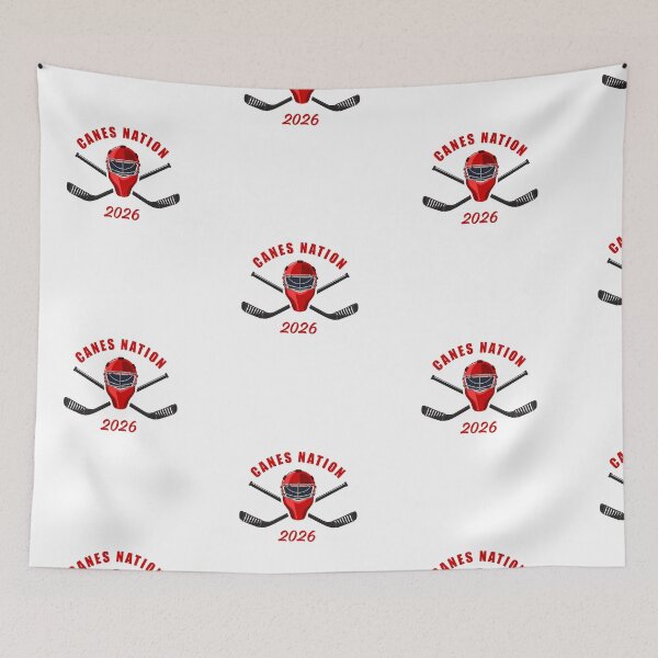 Item preview, Canes Nation Hockey Helmet Champions 2026 designed and sold by Dinaelsherkawy.