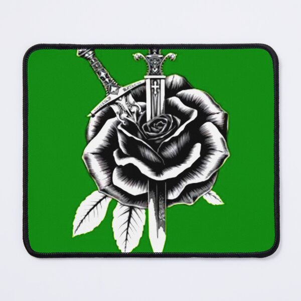 Item preview, Gothic Black Rose and Dagger Tattoo Art designed and sold by Polophgg.