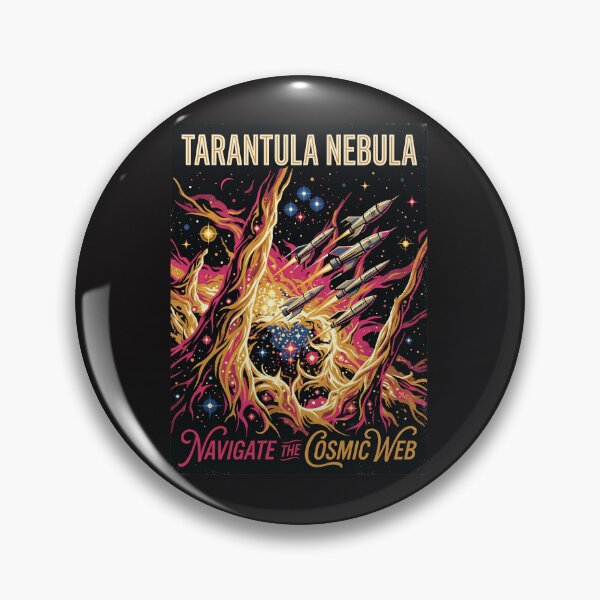 Item preview, Tarantula Nebula Retro NASA Travel Poster Cosmic Web designed and sold by RetroRewind Studio.