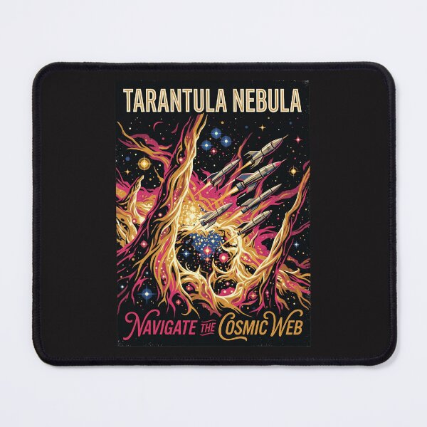 Item preview, Tarantula Nebula Retro NASA Travel Poster Cosmic Web designed and sold by RetroRewind Studio.
