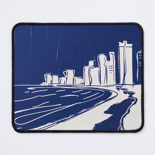 Item preview, Cancun, Mexico - Blue Abstract Art designed and sold by shadow-bloom.