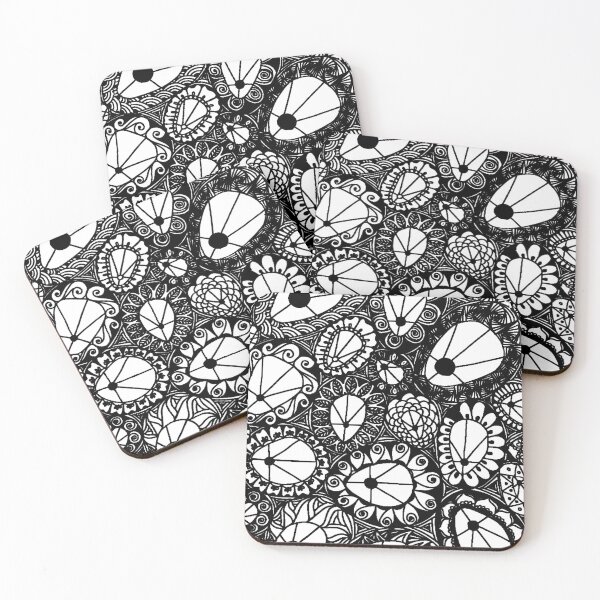 Item preview, Black and White Zentangle Design designed and sold by Mimsartprojects.