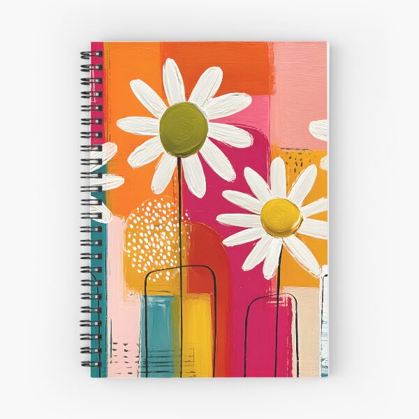 Item preview, Daisies in Geometric Bloom - Cheerful Floral Beauty in Bold Contemporary Color designed and sold by OlfactoART Studio.