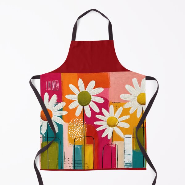 Item preview, Daisies in Geometric Bloom - Cheerful Floral Beauty in Bold Contemporary Color designed and sold by OlfactoART Studio.