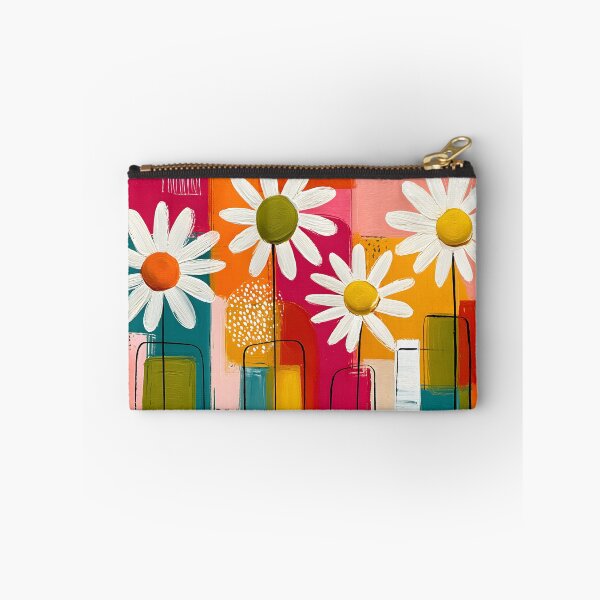 Item preview, Daisies in Geometric Bloom - Cheerful Floral Beauty in Bold Contemporary Color designed and sold by OlfactoART Studio.