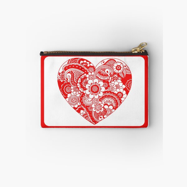 Item preview, Vertical Heart Shape Red Design on White Background designed and sold by Mimsartprojects.