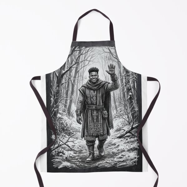 Item preview, WINTER TRAVELER CHARCOAL DRAWING FANTASTIC ART SNOWY FOREST designed and sold by Curiosiart.