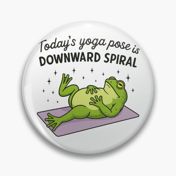 Item preview, Downward Spiral Yoga Frog – Funny Animal Mental Health Humor Design designed and sold by Sketchbook Studio by Aqsaa.