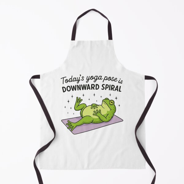 Item preview, Downward Spiral Yoga Frog – Funny Animal Mental Health Humor Design designed and sold by Sketchbook Studio by Aqsaa.
