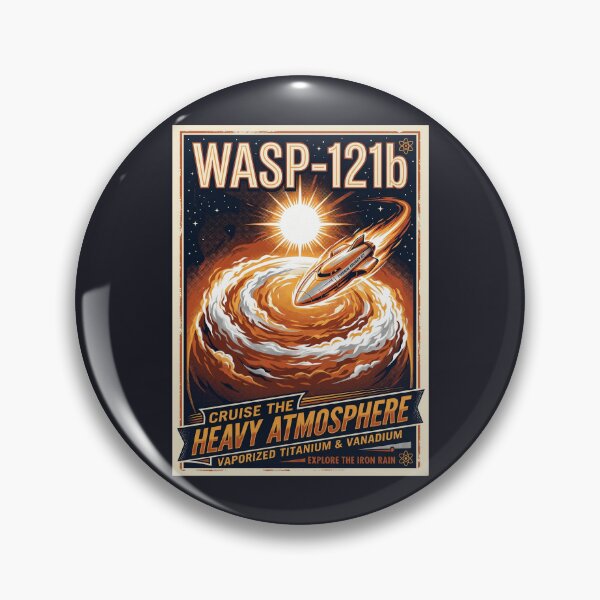 Item preview, WASP-121b Heavy Metal Retro NASA Travel Poster designed and sold by RetroRewind Studio.