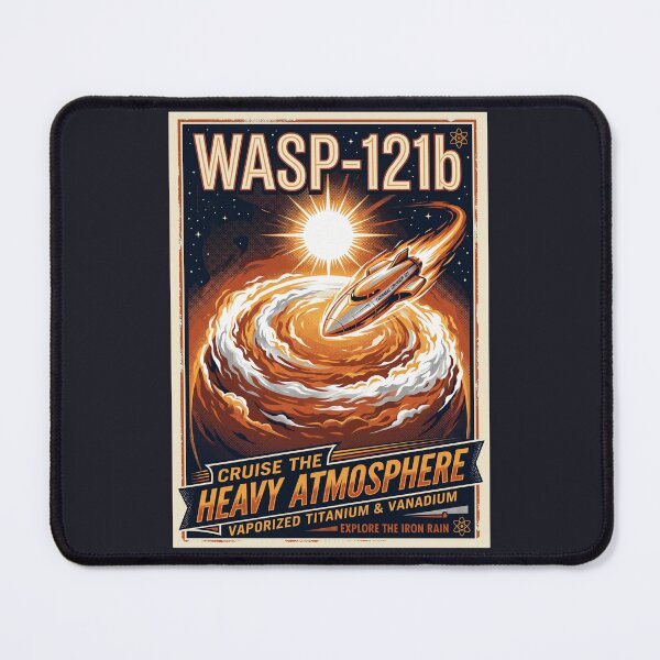 Item preview, WASP-121b Heavy Metal Retro NASA Travel Poster designed and sold by RetroRewind Studio.