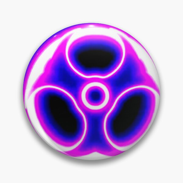 Item preview, ​Glowing Red Neon Biohazard Symbol Art designed and sold by Polophgg.
