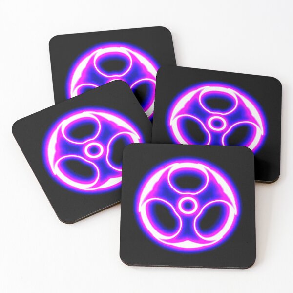 Item preview, ​Glowing Red Neon Biohazard Symbol Art designed and sold by Polophgg.