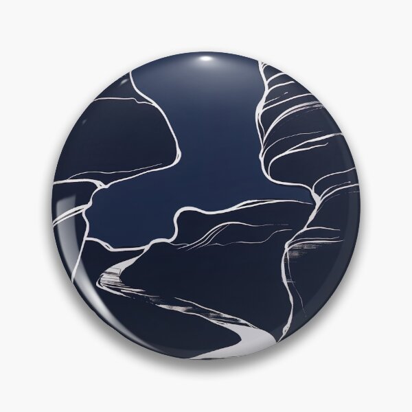 Item preview, Canyon - Blue Abstract Art designed and sold by shadow-bloom.