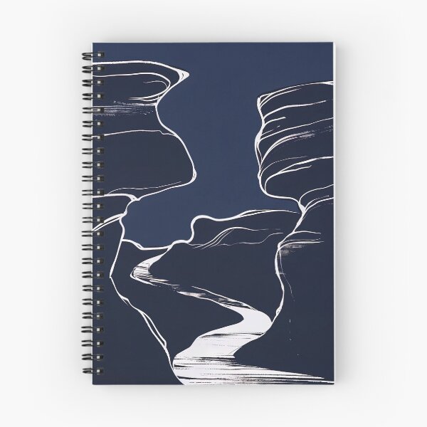 Item preview, Canyon - Blue Abstract Art designed and sold by shadow-bloom.