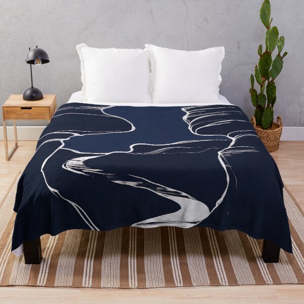 Item preview, Canyon - Blue Abstract Art designed and sold by shadow-bloom.