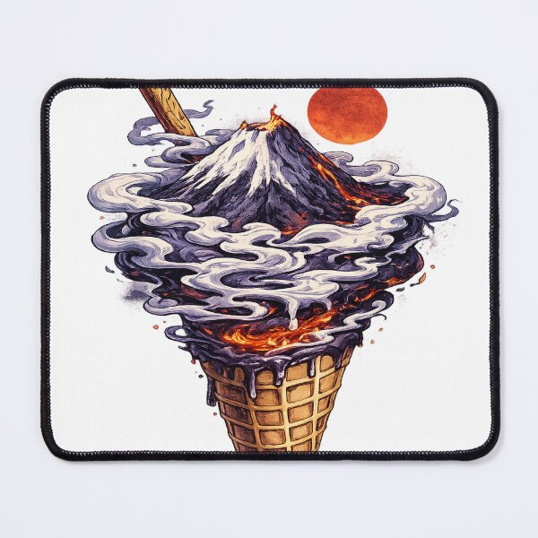 Item preview, Volcano Ice Cream Cone Surreal Art designed and sold by ATMAS SHOP.