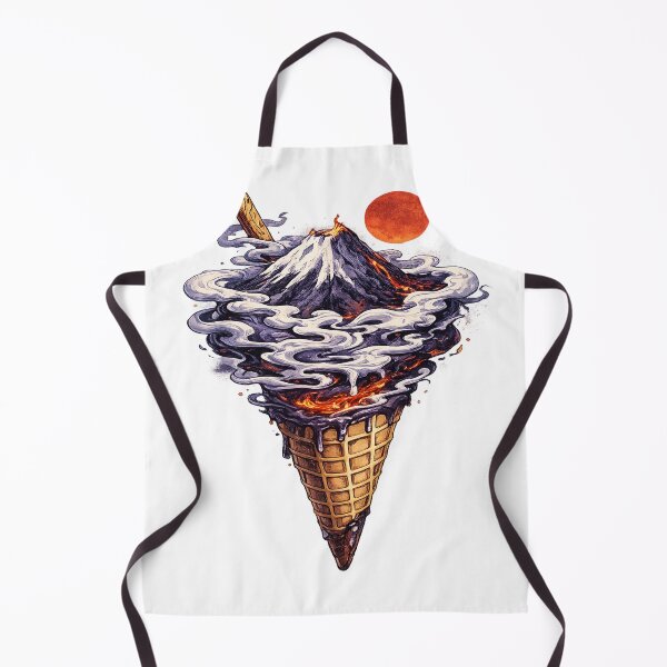 Item preview, Volcano Ice Cream Cone Surreal Art designed and sold by ATMAS SHOP.