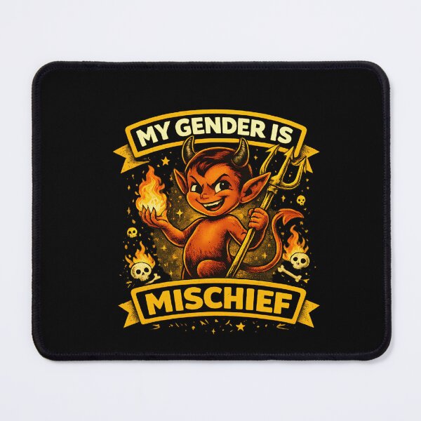Item preview, My Gender Is Mischief T-Shirt - Retro Devil Graphic Tee | Funny Nonbinary Pride designed and sold by Cree8if.