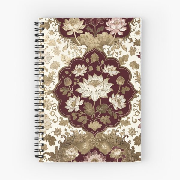 Item preview, Ornate Cream Brown Gold Damask Floral Pattern designed and sold by IntelliMindDesigns.