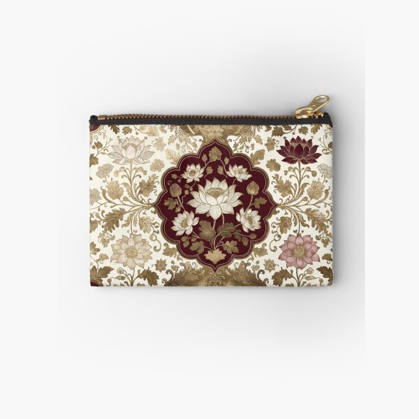 Item preview, Ornate Cream Brown Gold Damask Floral Pattern designed and sold by IntelliMindDesigns.
