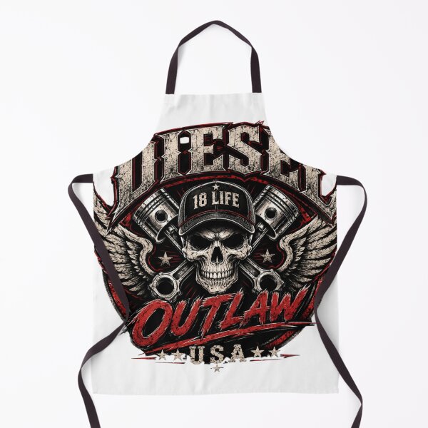 Item preview, Diesel Outlaw USA Skull & Pistons | Heavy Duty Diesel Trucker Graphic T-Shirt designed and sold by Diesel outlaw .