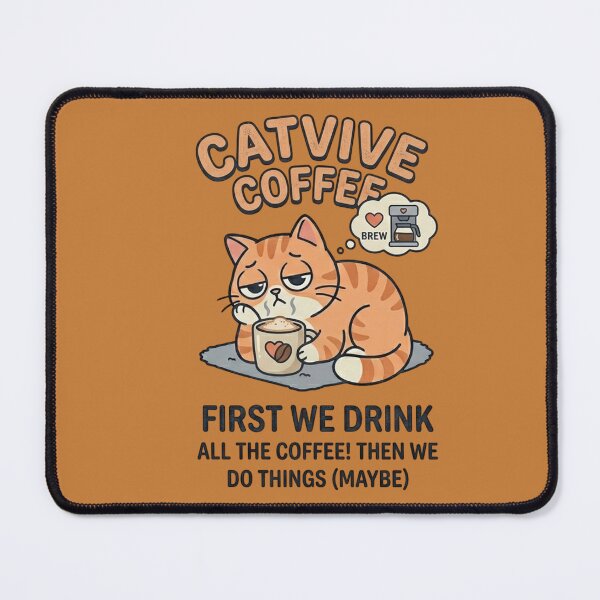 Item preview, First We Drink Coffee Cat Sticker - Funny Coffee Lover Gift designed and sold by BareCanvass.