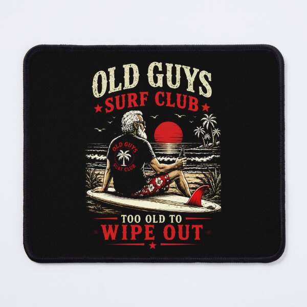 Item preview, Old Guys Surf Club Too Old To Wipe Out Retro Beach Surfer designed and sold by Ali-printshop.