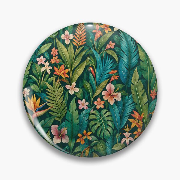 Item preview, Vibrant Tropical Rainforest Botanical Seamless Pattern designed and sold by zenjiinspired.