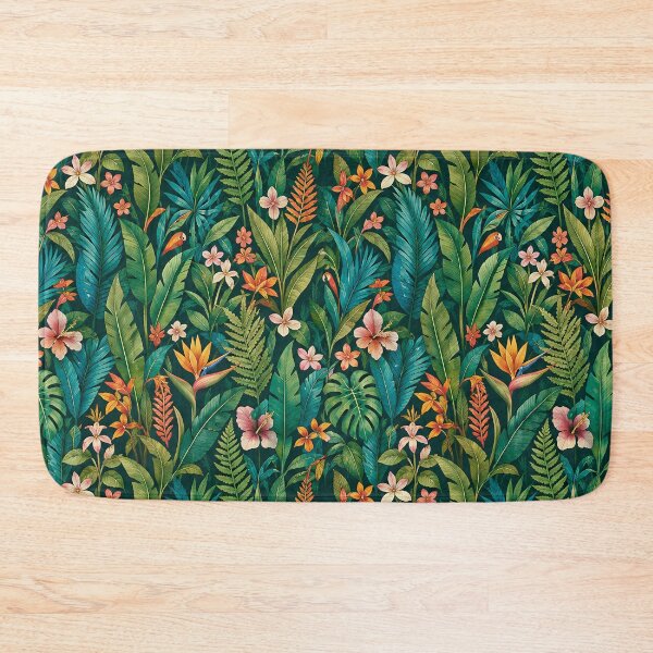 Item preview, Vibrant Tropical Rainforest Botanical Seamless Pattern designed and sold by zenjiinspired.