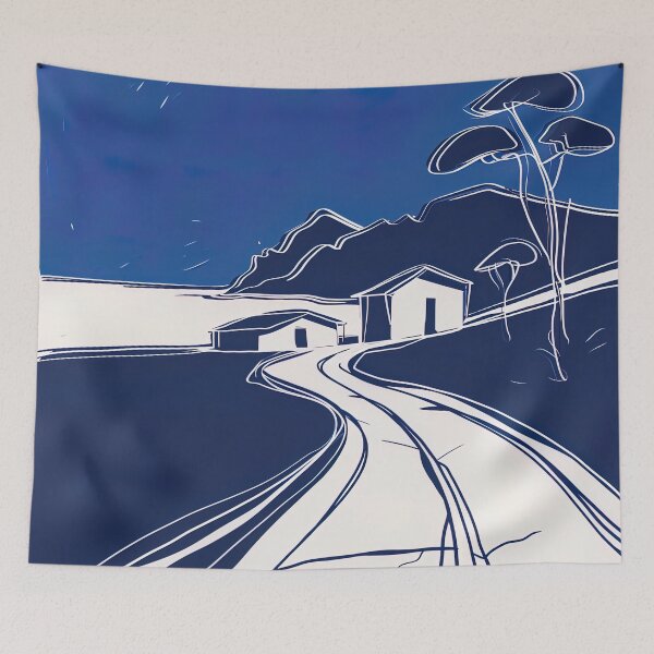 Item preview, Cape Verde landscape - Blue Abstract Art designed and sold by shadow-bloom.