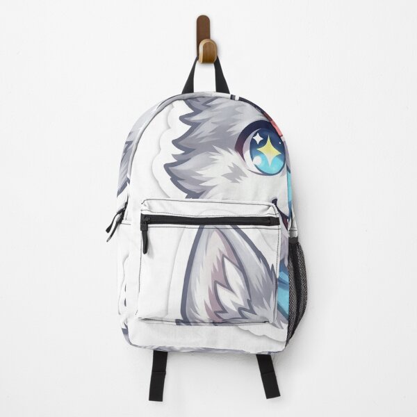 Item preview, Cyber Wolf Kawaii Sticker — Luna Silver Wolf Pup Futuristic Art NeoTigLuna designed and sold by NeoTigLuna.