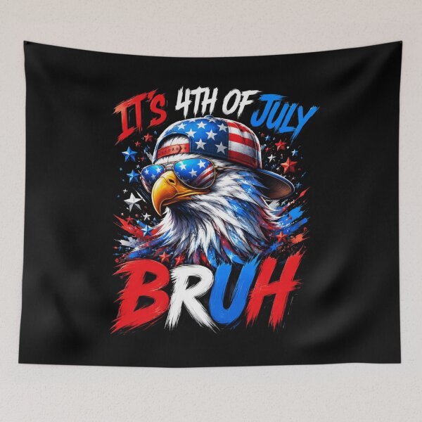 Item preview, Its 4th Of July Bruh Funny Patriotic Eagle USA Meme designed and sold by Ali-printshop.